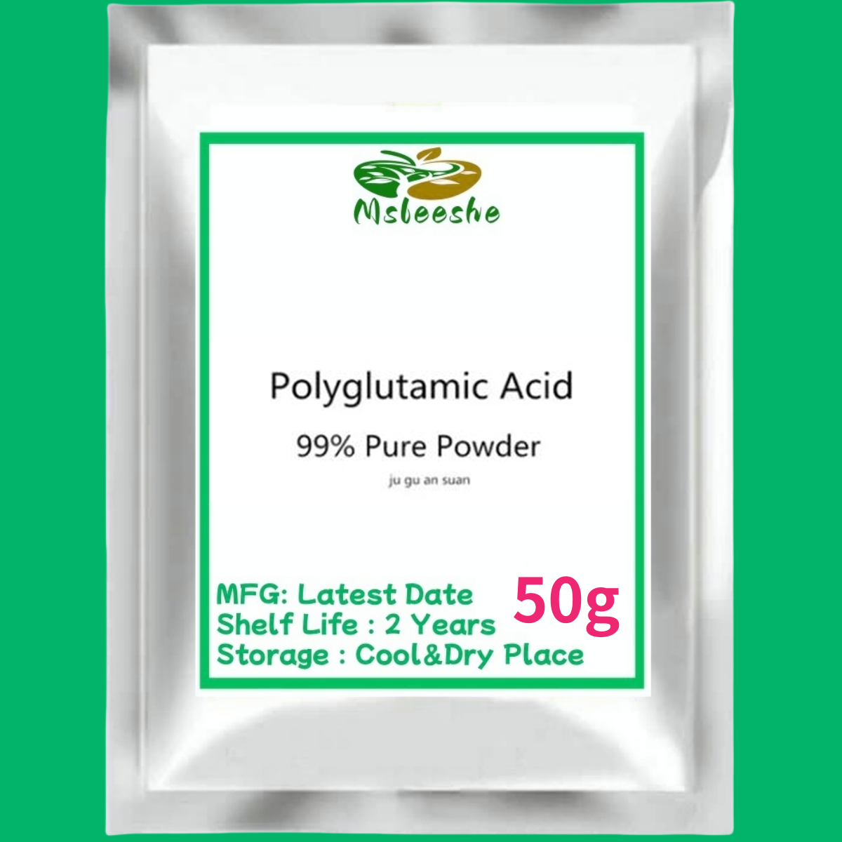 Polyglutamic Acid Moisturizer - حمض PGA النقي للبشرة ، ترطيب
