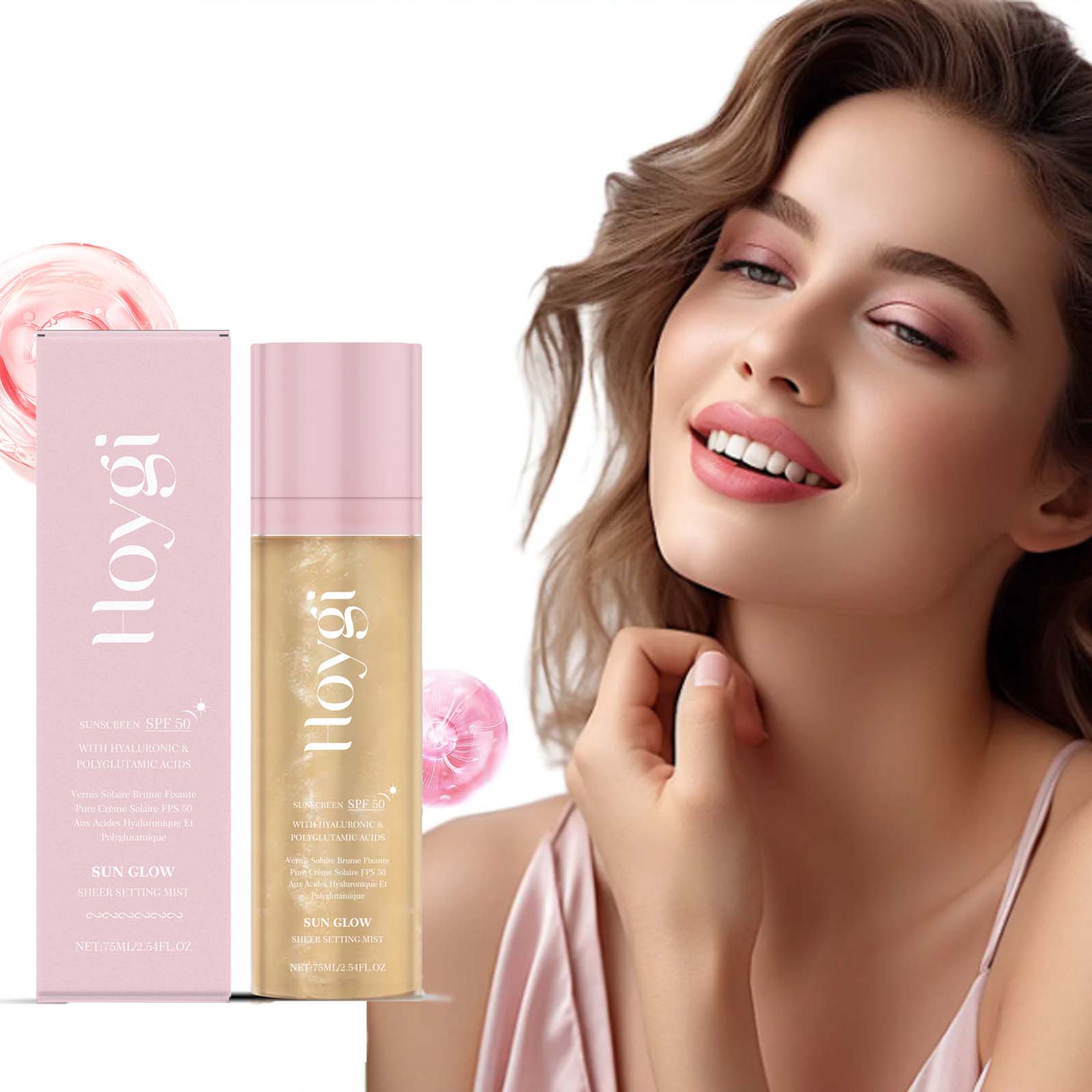 Polyglutamic Acid Moisturizer - Spf 50+ إعداد رذاذ للتحكم في