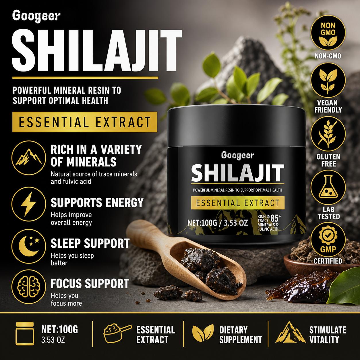 Licorice Root Extract - مسحوق مستخلص الشيلاجيت من Googeer، حمض